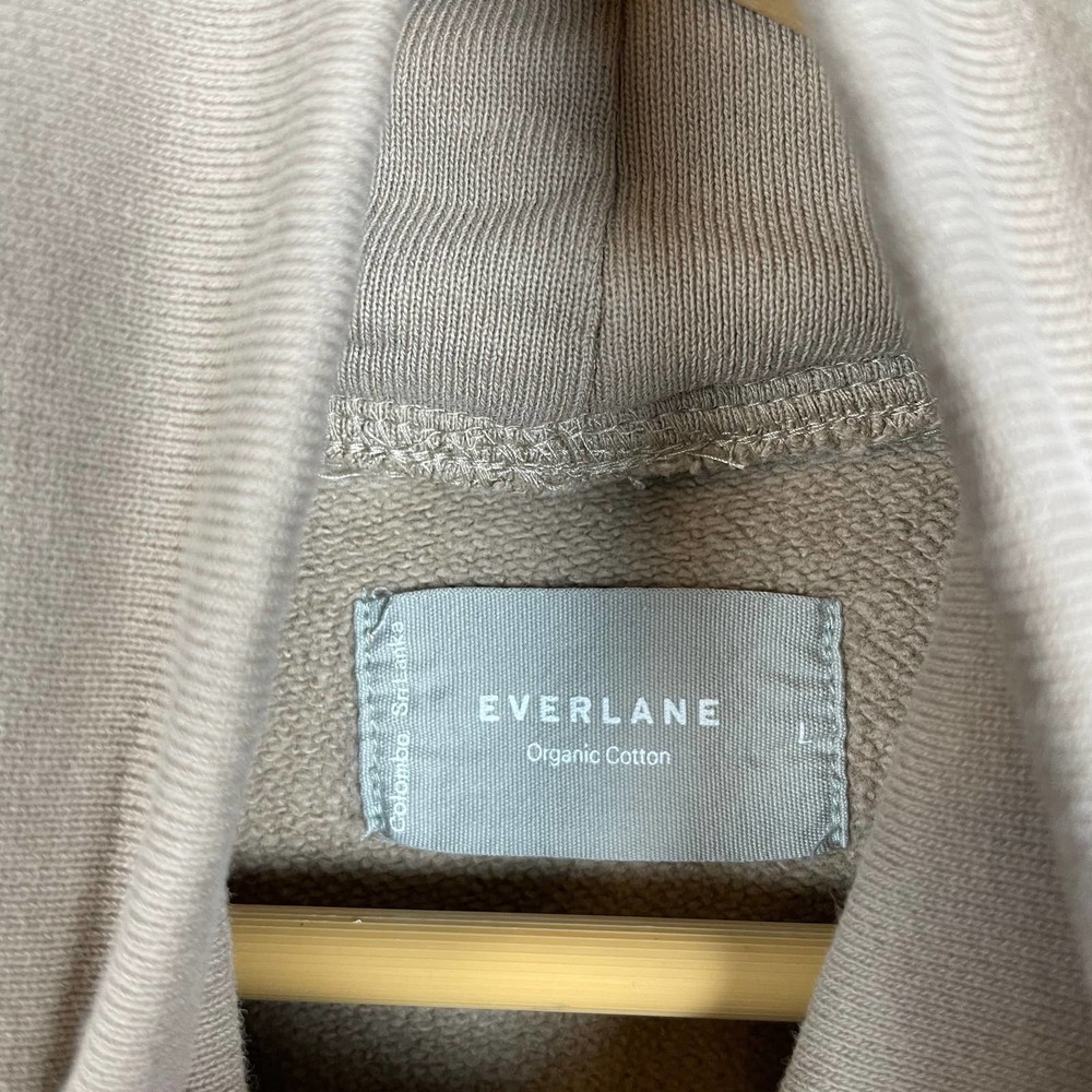 Everlane Taupe Funnel-Neck Sweatshirt - Picture 7 of 9